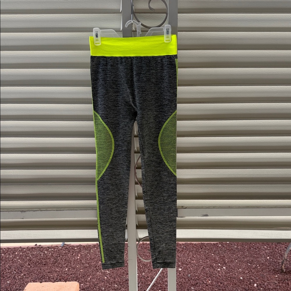 Gray and Neon Green Activewear Set